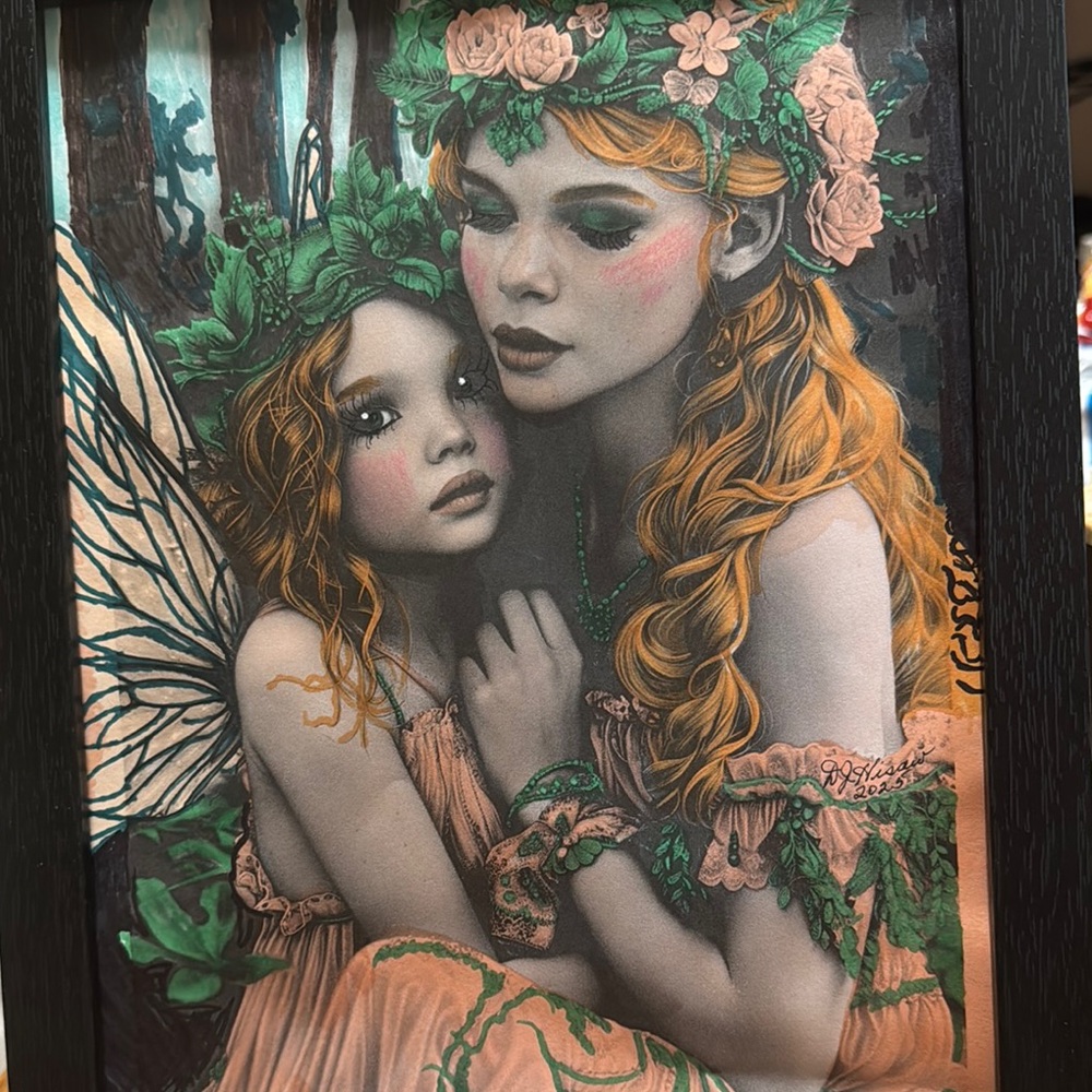 Green and Orange Fantasy Illustration Art